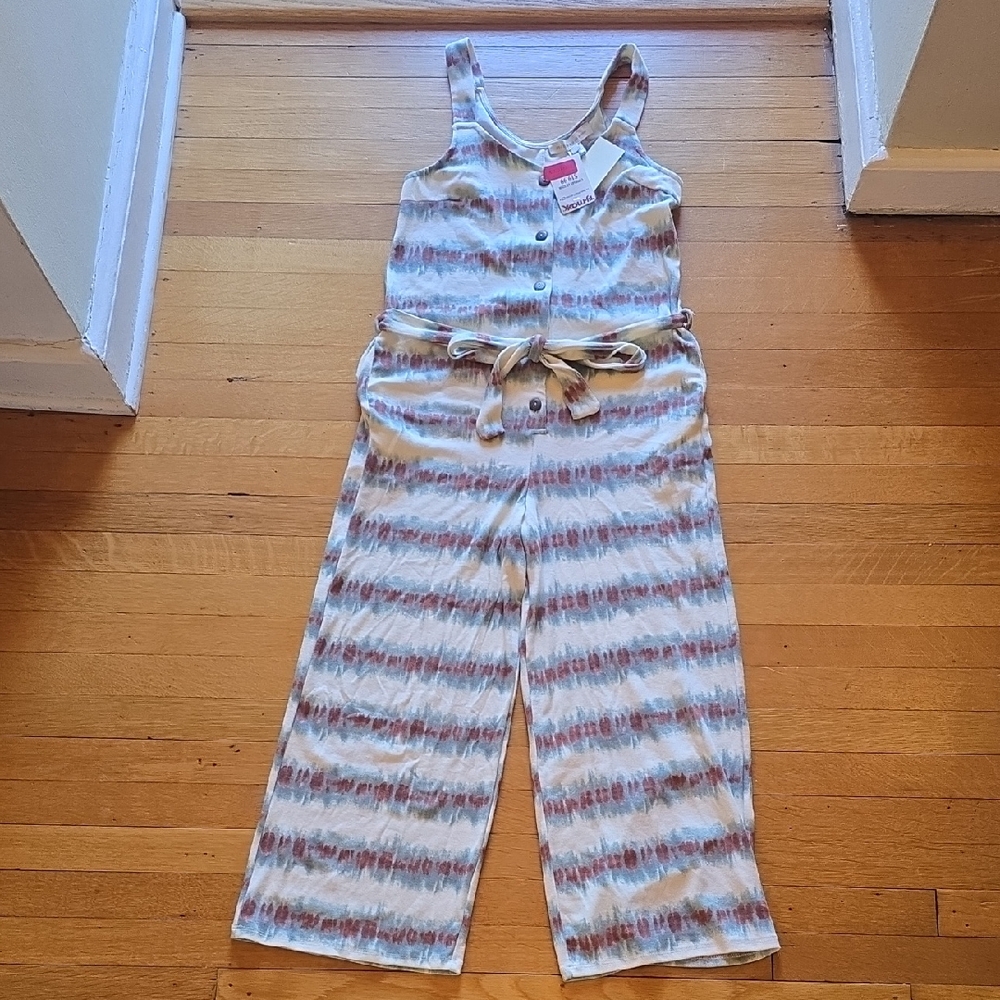 NWT, Monteau Los Angeles, Tie-Dye Button-Up Jumpsuit, Women's S